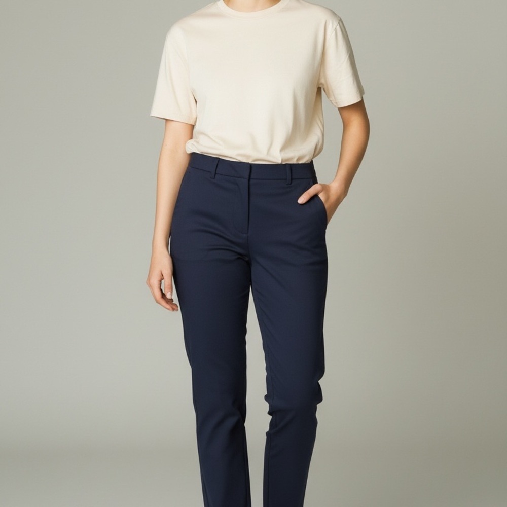 White House Black Market Navy Straight Leg Pants size 0S